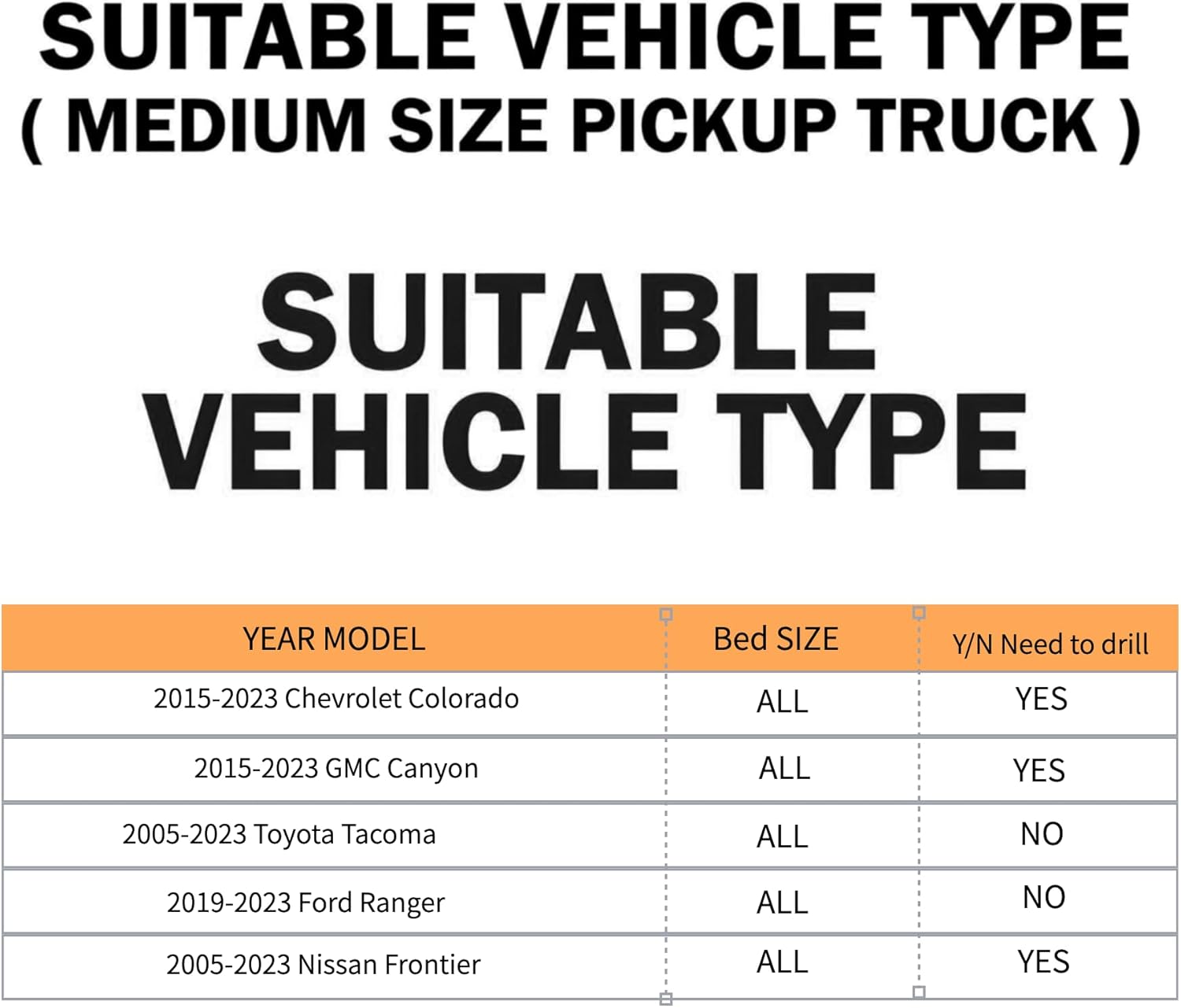 TKMAUTO Sport Bar Roll Bar Black Steel with Cargo Basket (Mid Size Truck)