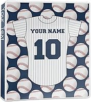 Vista 1 de Carpeta personalizada de 3 anillas de jersey de béisbol - 1 pulgada