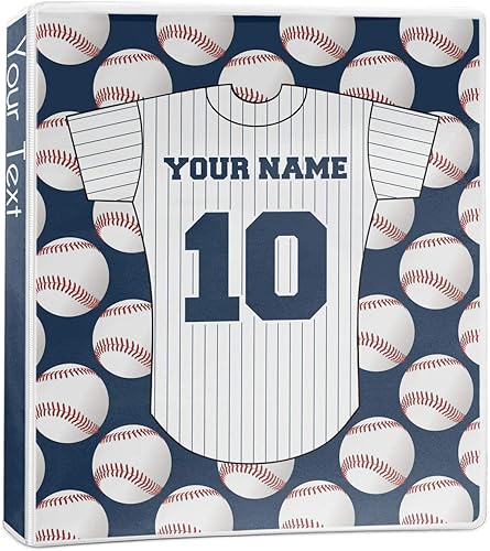 Carpeta personalizada de 3 anillas de jersey de béisbol - 1 pulgada