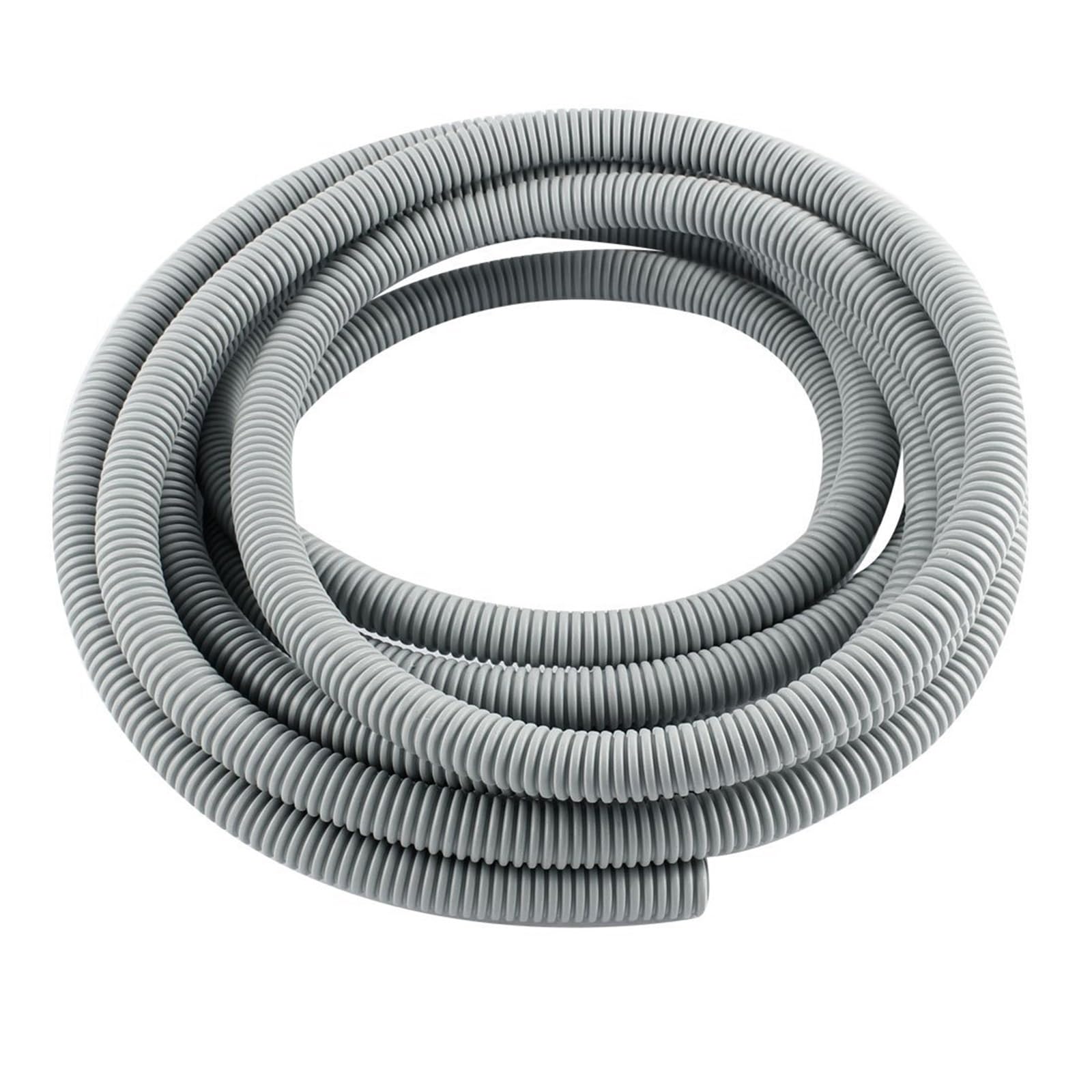 Tubo corrugato flessibile in plastica 5m 12x16mm Protezione cavi per giardino, ufficio, casa – Grigio