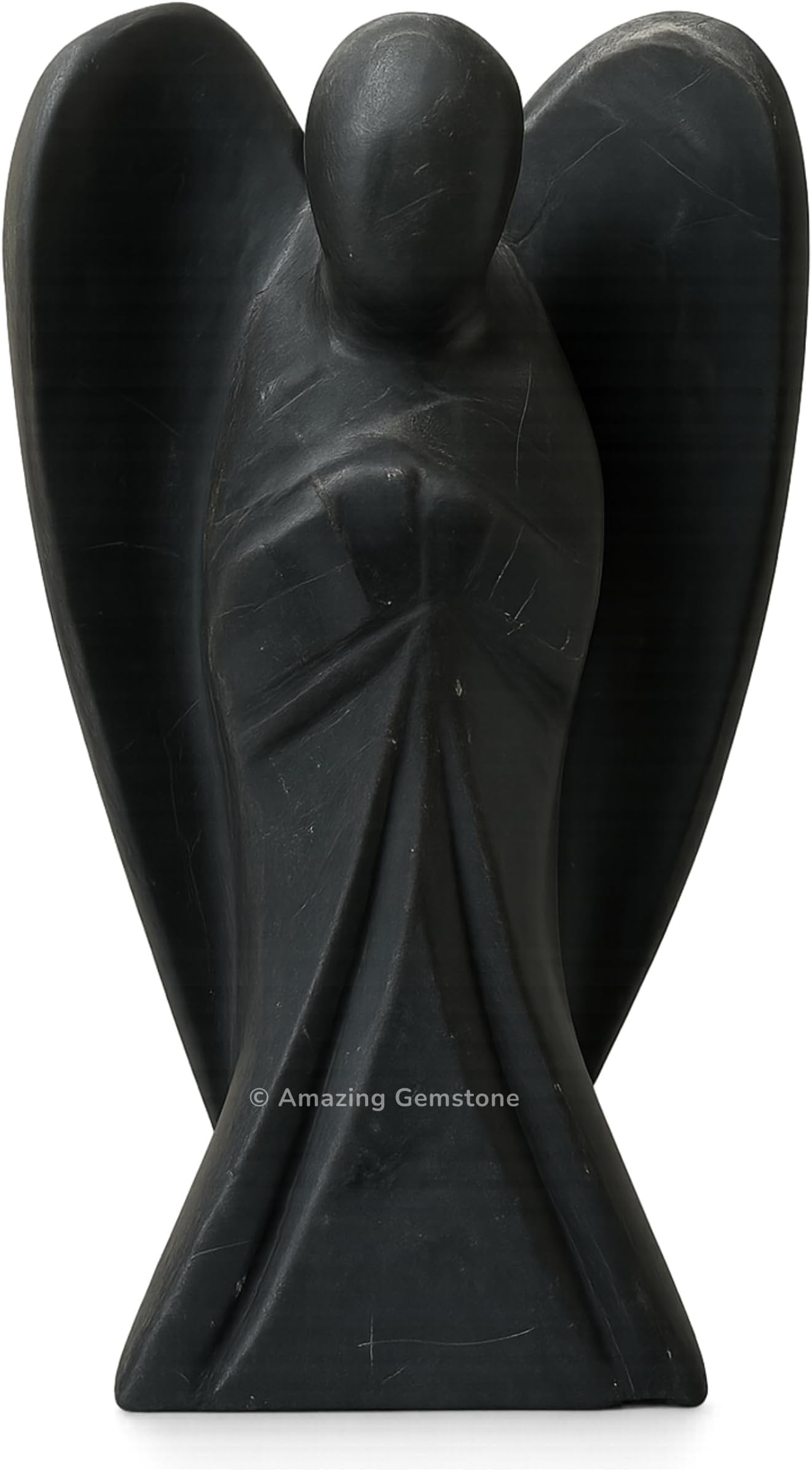 Amazing Gemstone Shungite Angel - Shungite Crystal Angel and Pocket Guardian Angel Crystal Figurines (1.5 Inches)