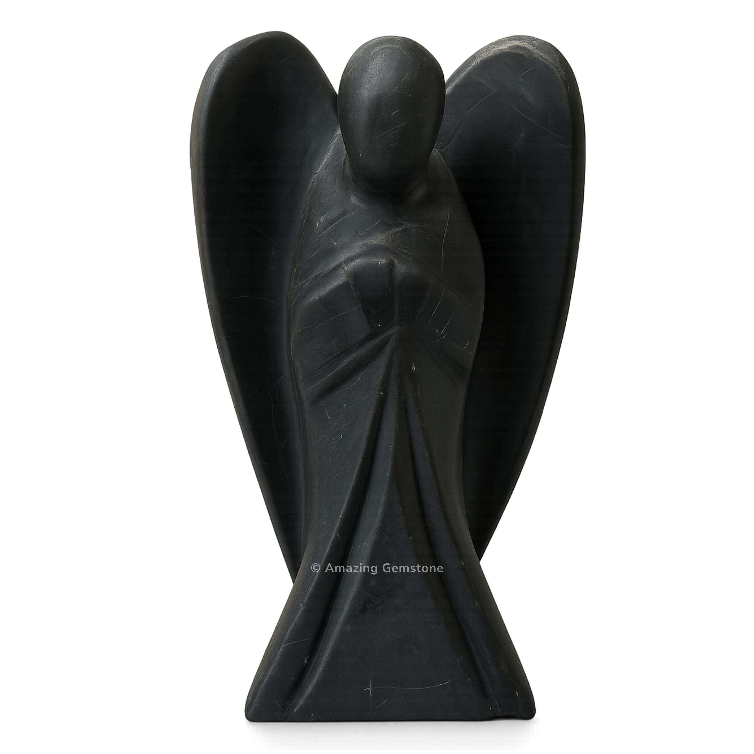 Amazing Gemstone Shungite Angel - Shungite Crystal Angel and Pocket Guardian Angel Crystal Figurines (1.5 Inches)