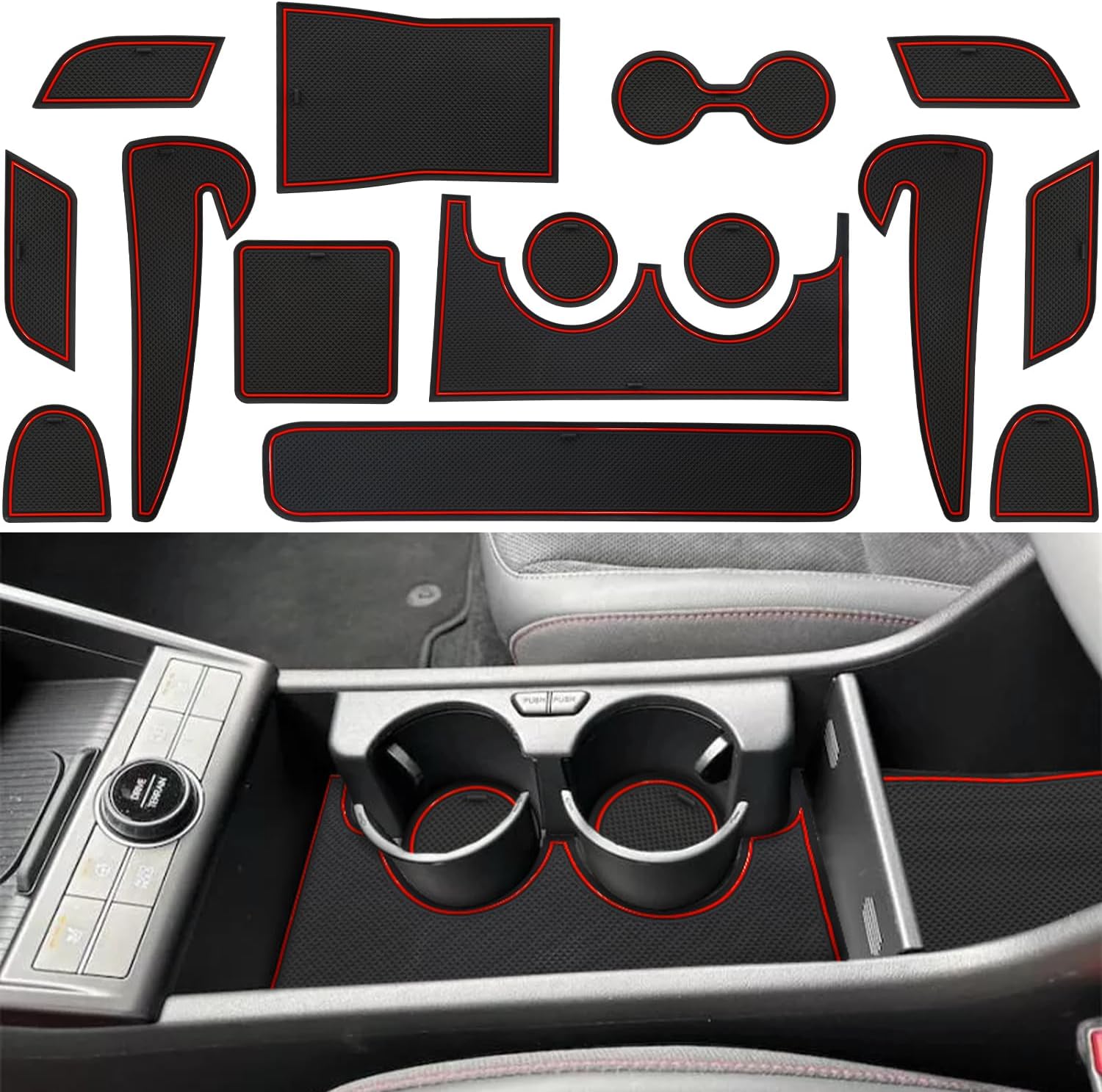 Center Console Liner for Hyundai Kona Accessories 2024 2025 2026
