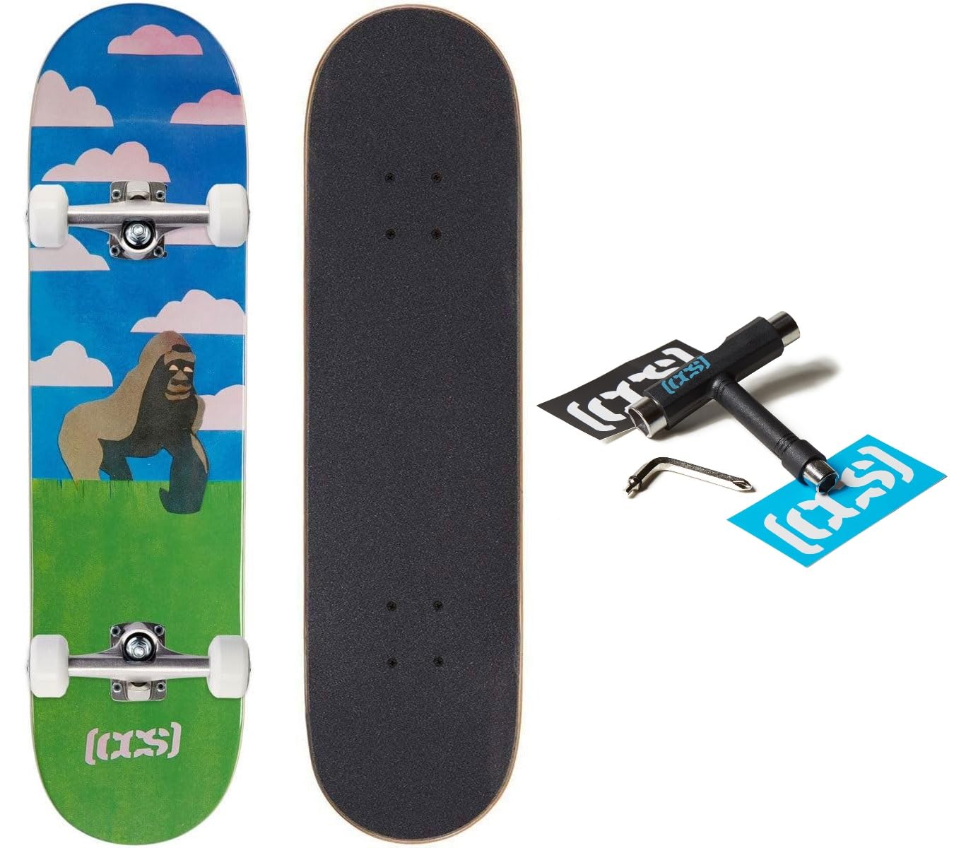 [CCS] Mini Skateboard for Kids & Youth | 7” Wide | Maple Wood | Fully Assembled with Skate Tool & Stickers | Boys & Girls
