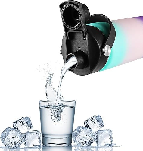 Vista 5 de Vmini Tapa compatible con botella de agua deportiva Hydro Flask de boca ancha, mango grande, fácil de transportar, compatible con la mayoría