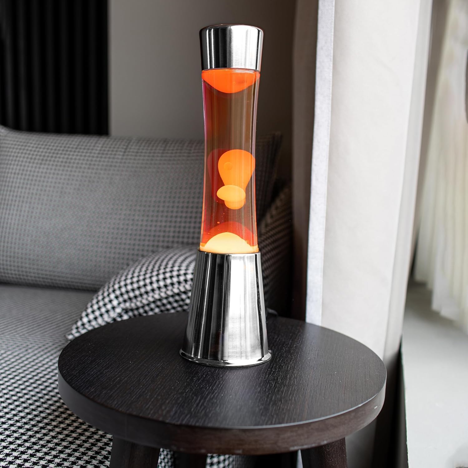 Fisura Retro Lavalamp chroom oranje | TRF4217