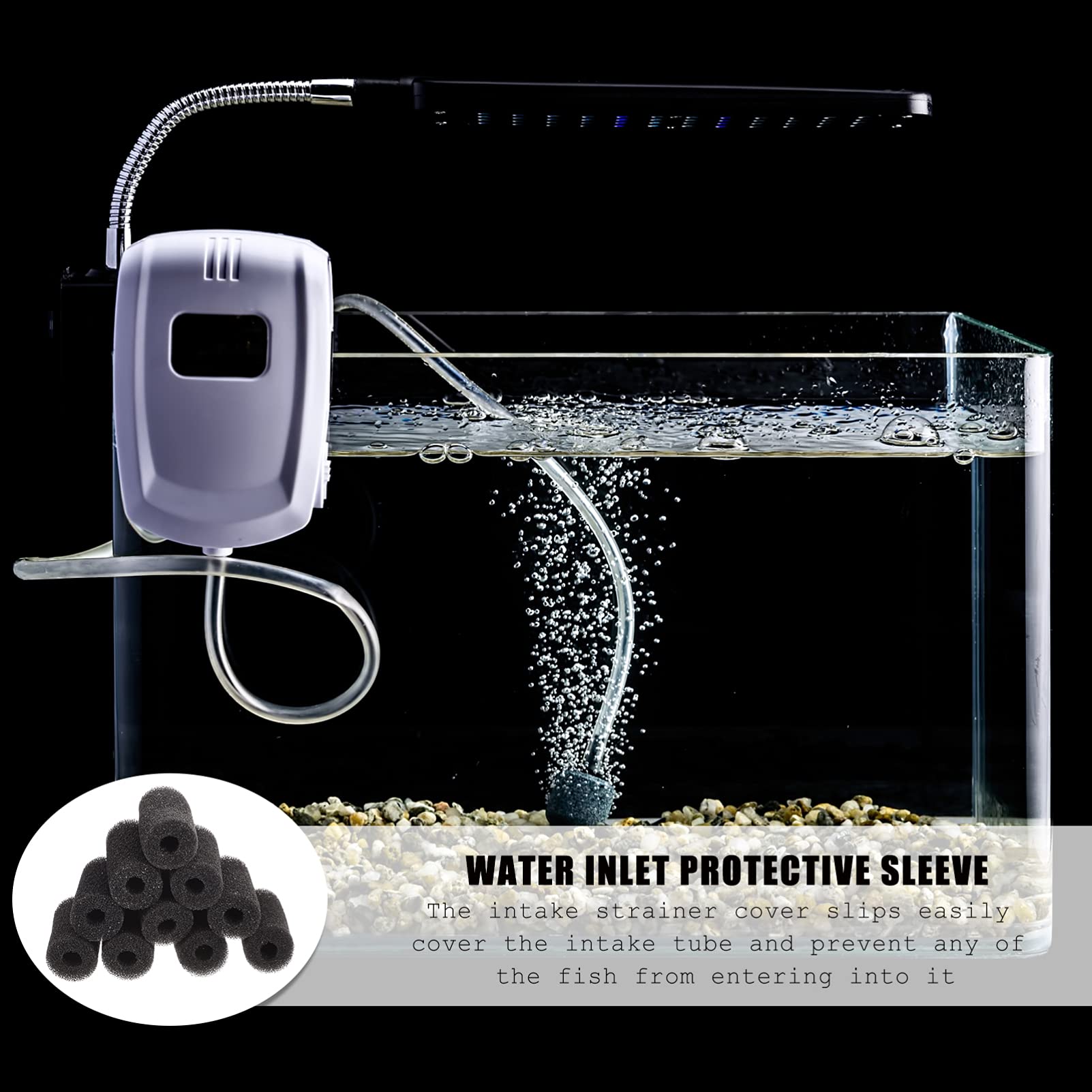 DOITOOL 10pièces Éponge Filtrante pour Aquarium Lot de Mousse pour Entrée De Filtre Évite Aspiration des Jeunes Poissons Et Crevettes Améliore La Filtration Les Aquariums Et Bassins