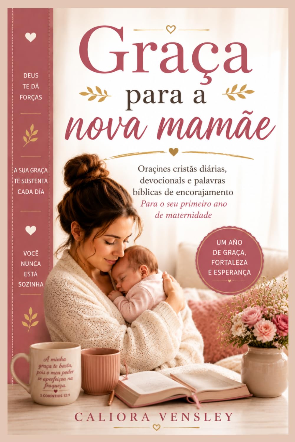Graça para a nova mamãe: Orações cristãs diárias, devocionais e palavras bíblicas de encorajamento Para o seu primeiro ano de maternidade