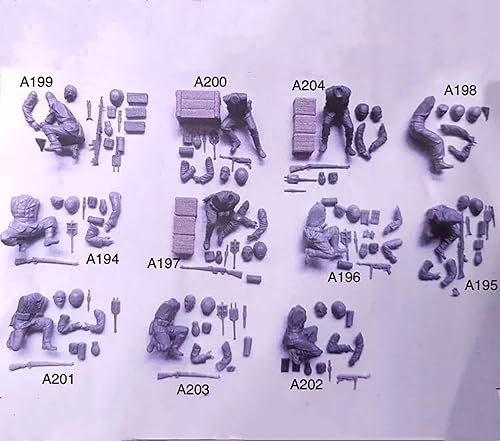 Miniatura 2 de 135 WWII German Soldier Resin Model Kit (11 personas) Modelo de resina en miniatura (sin montar y sin pintar) (de 9M-1)