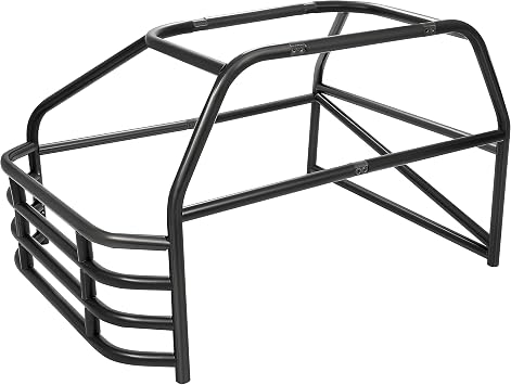Universal Roll Cage Kit Standard Roll Bar for Pickup Trucks - Steel Bare Metal Black, Replaces #ALL22107 2 Packages Shipped