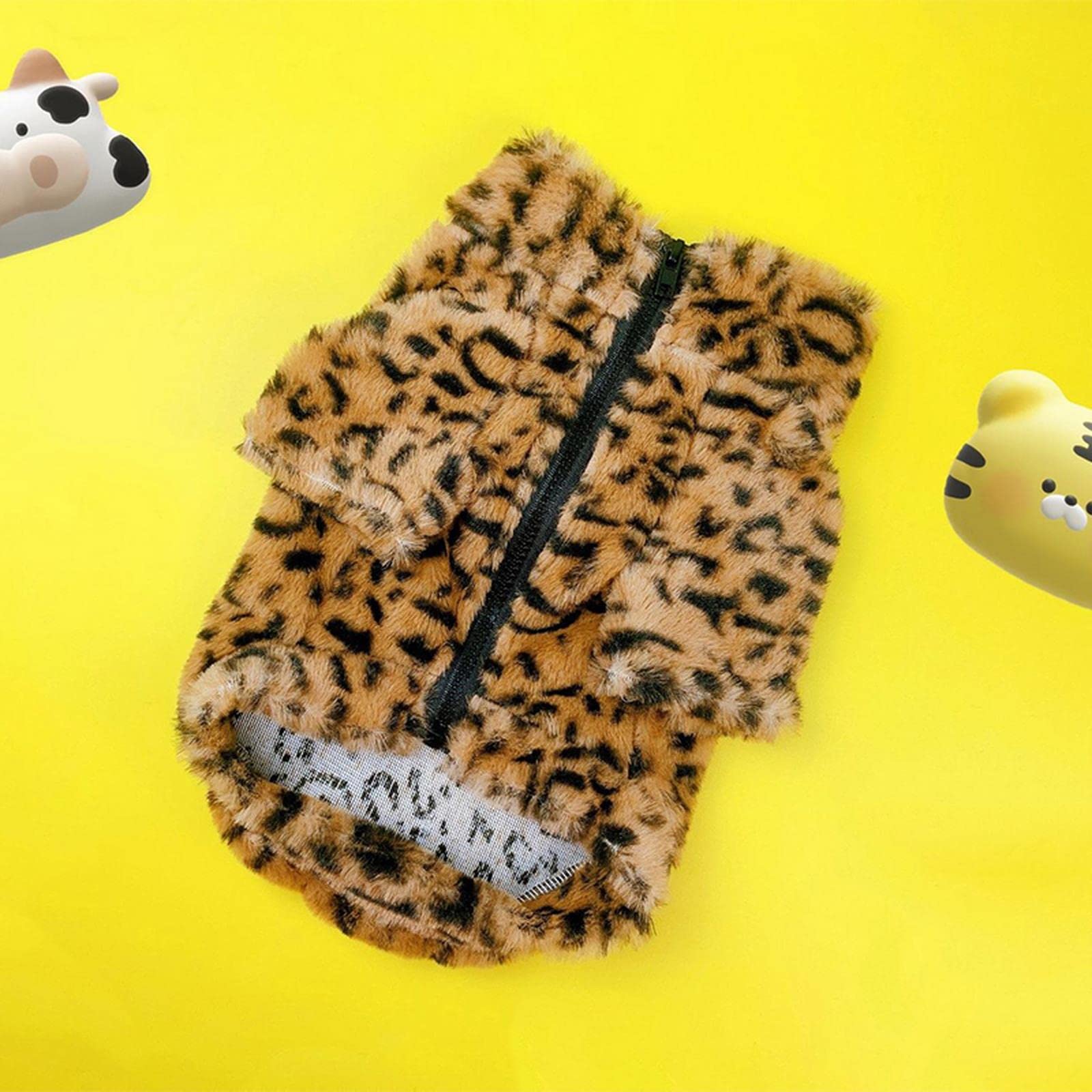 Vestiti per Cani Abiti per Cani Invernali per Cani di Grandi Dimensioni Giacca per Cani Leopardo di Lusso Bulldog Doberman Caldo Pile per I Cani da Solo