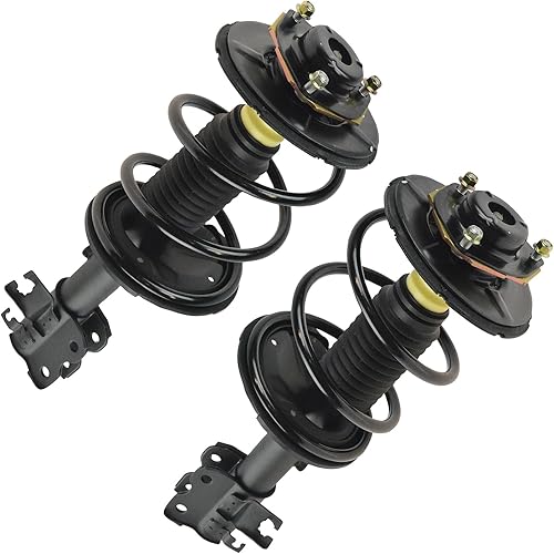Miniatura 833 de TRQ Kit de suspensión delantera, conjunto de amortiguadores y resortes, barra estabilizadora, enlace estabilizador compatible con Chevrolet