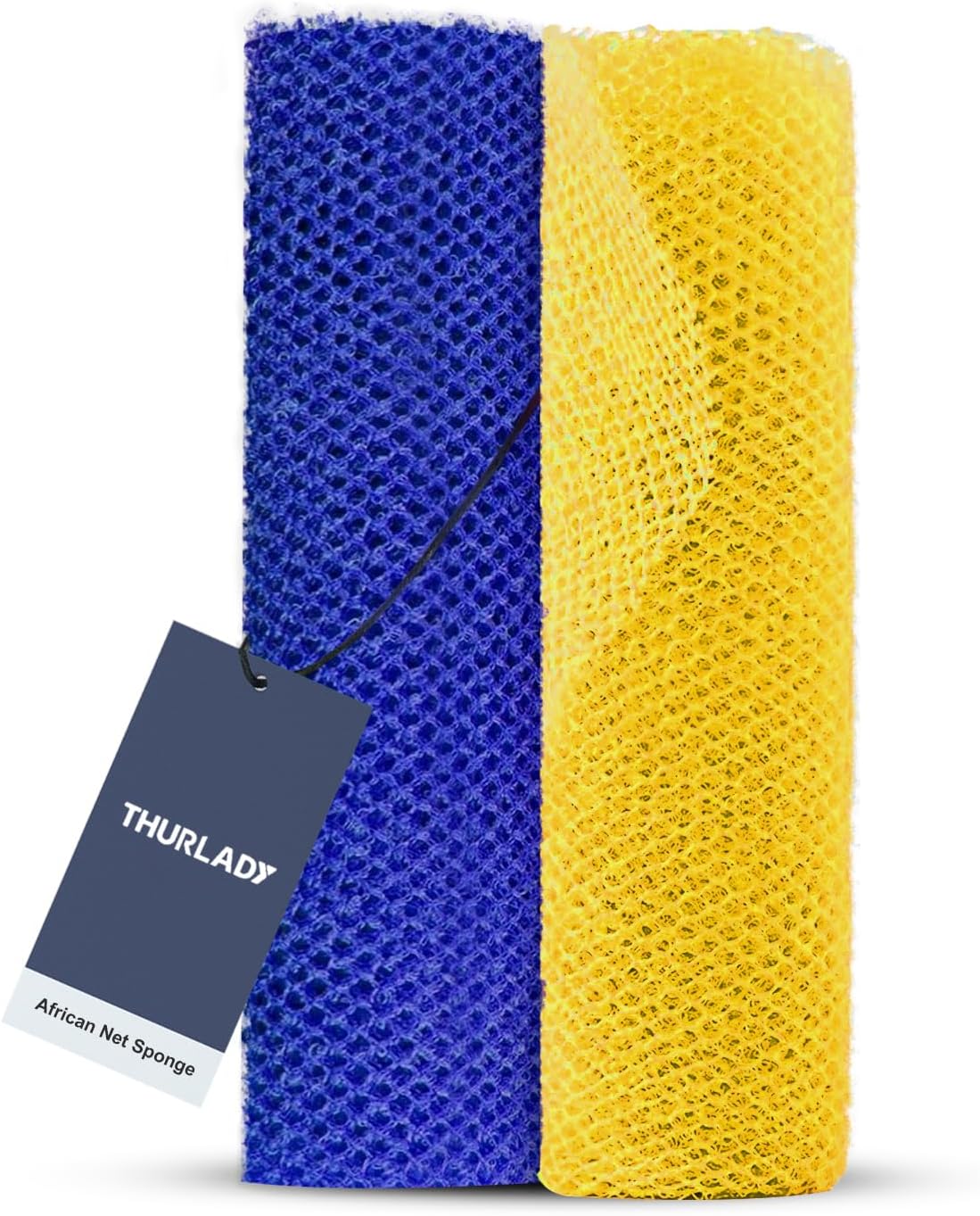 African Exfoliating Net Sponge, 2 Pack Bath Scrubber for Shower