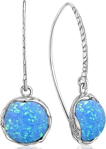 Aretes de plata de ley 925 con piedras preciosas para mujer, aretes de gota de plata para mujer, aretes formales de plata para mujer, joyería de