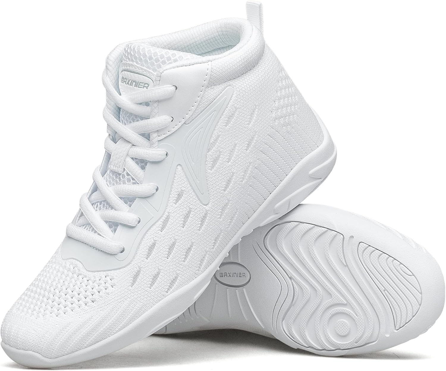 White High Top Cheer Shoes Girls Cheerleading Lightweight Shoes Dance Sneakers - Image 8