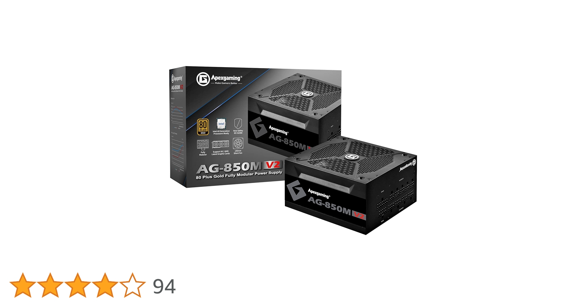 Amazon | Apexgaming AGシリーズ 80 PLUS GOLD認証 850W フルプラグ
