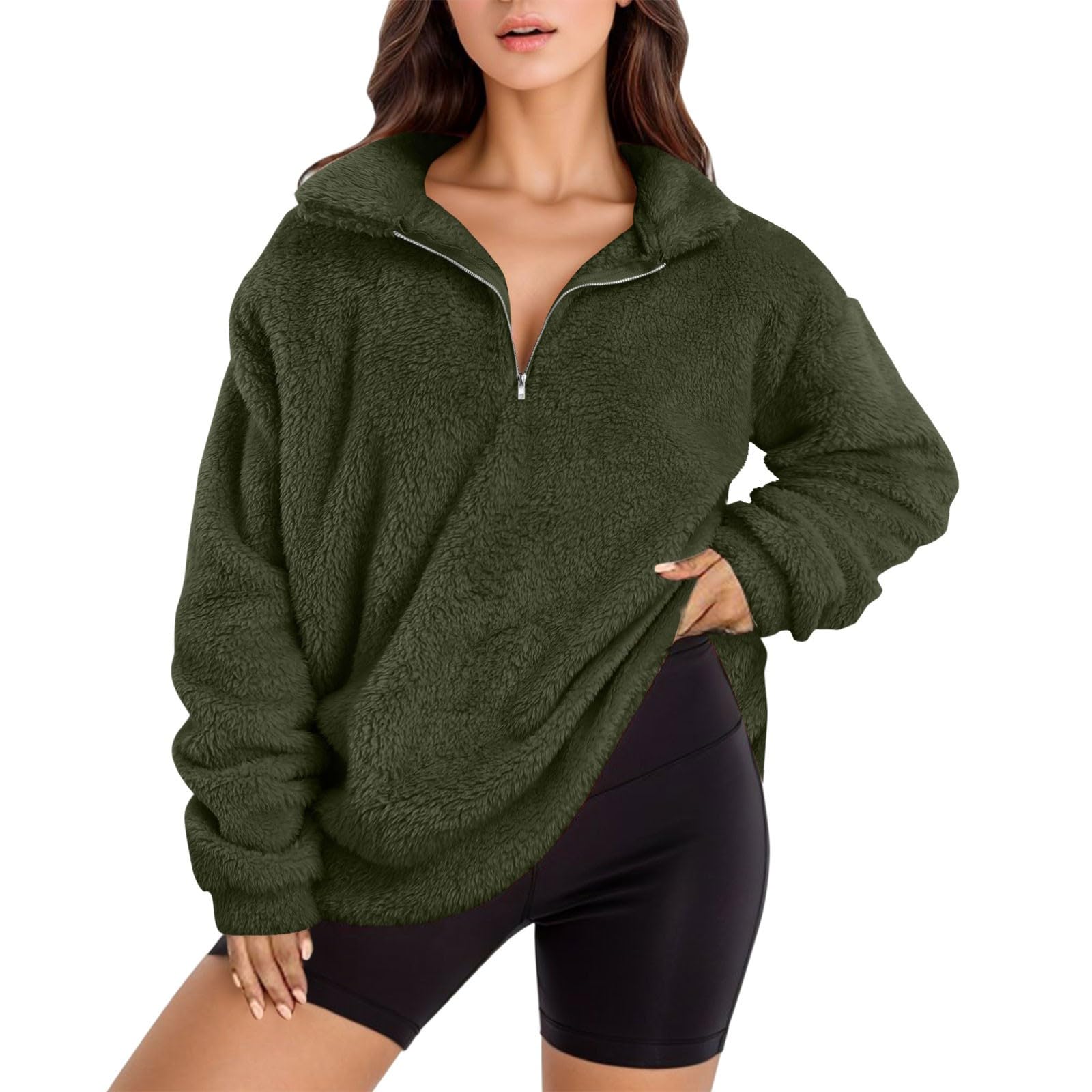 Sudadera Informal con Cuello Alto y Forro Polar, Suave y cómoda para otoño e Invierno.