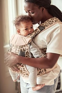 BabyBjorn Baby Carrier One, Cotton, Beige/Leopard