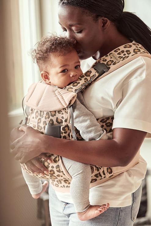BabyBjorn Baby Carrier One, Cotton, Beige/Leopard