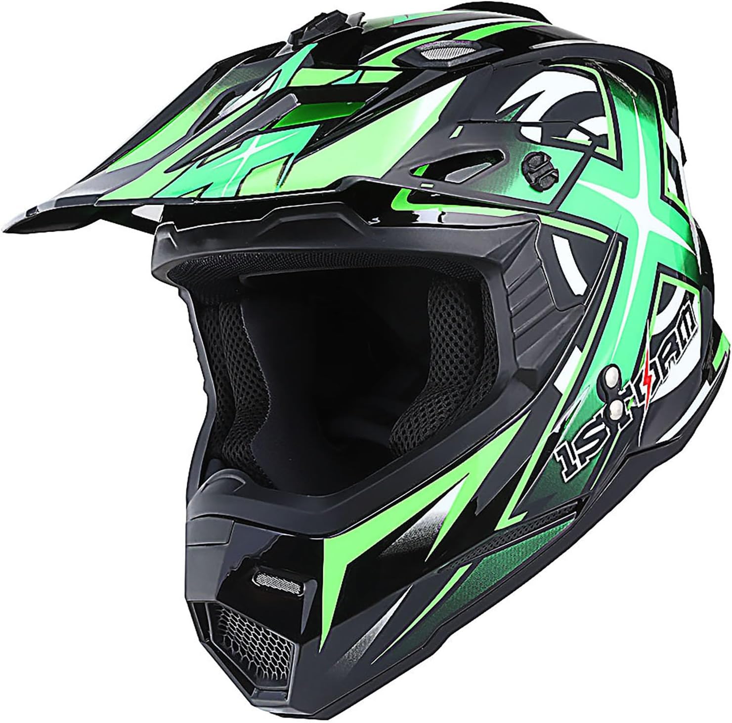 1Storm Youth Kids Motocross Helmet BMX MX ATV Dirt Bike Helmet Teenager Racing Style: HF801 Matt Black
