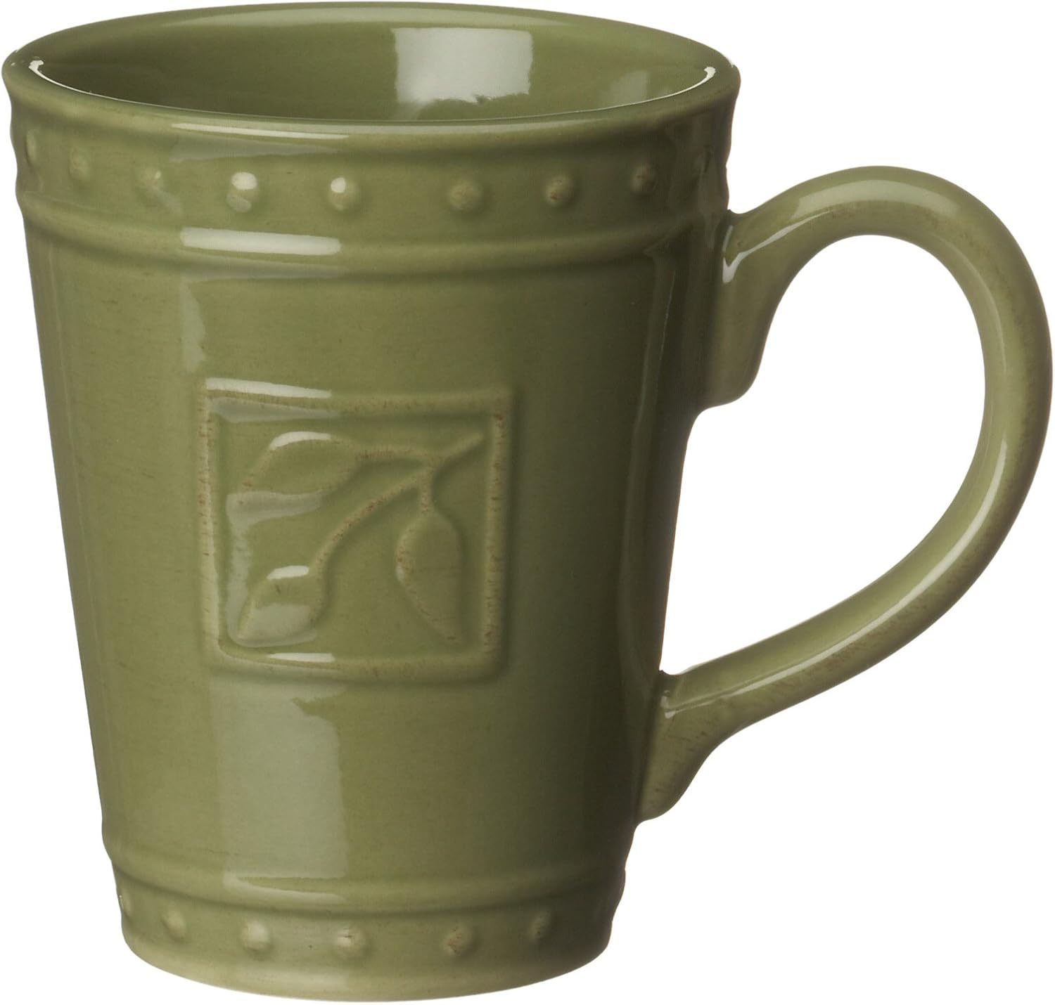 Signature Housewares Sorrento Collection 14-Ounce Mug, Ruby Antiqued Finish