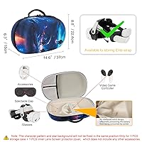 Vista 16 de XINGFUDAO Large Carrying Case Compatible with Meta Quest 3/3S, Protective Storage Bag Fit for Kiwi Design and Bobovr Battery Headstrap (Black)