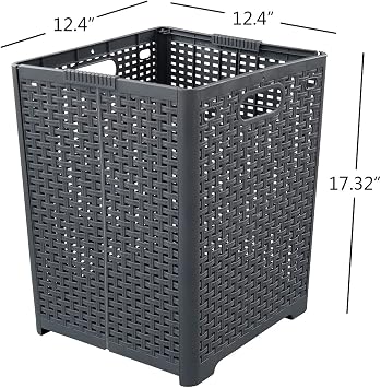 1-Pack Collapsible Laundry Hamper, Foldable Laundry Baskets, Gray | Dirty Clothes Hamper for Bathroom, Bedroom, Dorm Room & Laundry Room