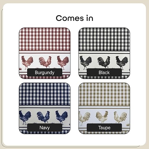 Miniatura 5 de Achim Home Decor - Juego de cortinas para ventana con filtro de luz, 58 pulgadas de largo, 36 pulgadas de ancho, corral (borgoña), lavable a máquina