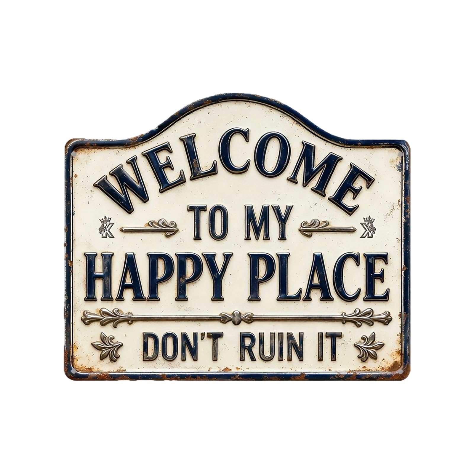 TFAOYS Welcome to Happy Place Don ' t Ruin It Wall Signs Welcome Sign for Front Door Wood Wall Signs for Home Decors Decorative Plaques Hangers