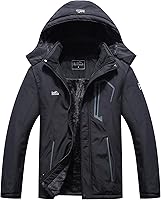 Vista 1 de Pooluly - Chaqueta impermeable de invierno, esquí, snowboard, para hombre, con capucha, rompevientos.
