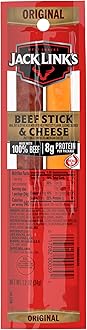 Original Beef & Cheese Combo Snack Pack – 100% Beef Stick and Cheese Stick Made with Real Wisconsin Cheese - 8g Protein and 140 Calories per serving, 1.2 oz. (Pack of 16)