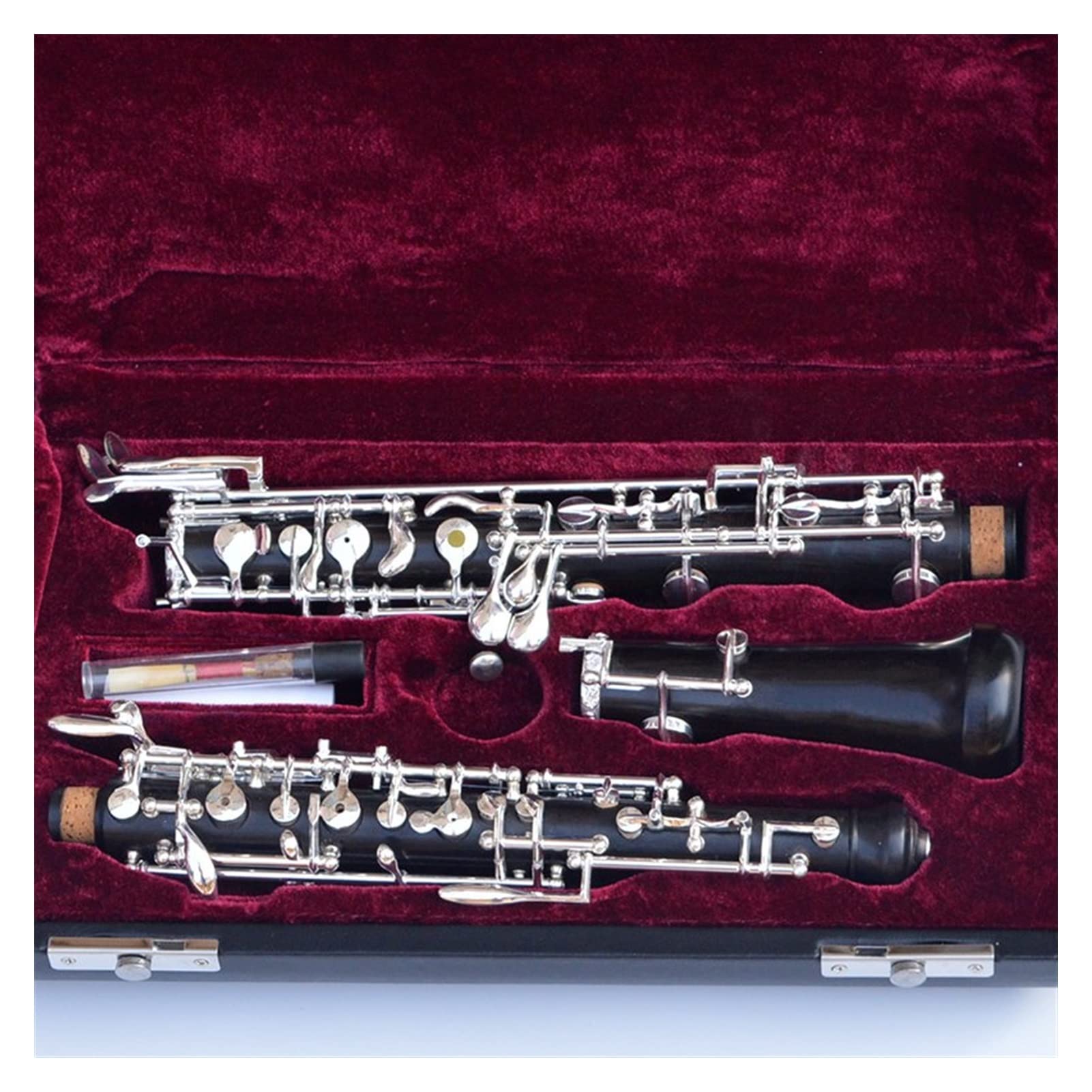 Piezas de oboe C Key OBOE De Ebony Semi-Automático Totalmente Totalmente Automático Estilo De Oboe Cupronickel Plateado Plata (Color : Fully automatic)