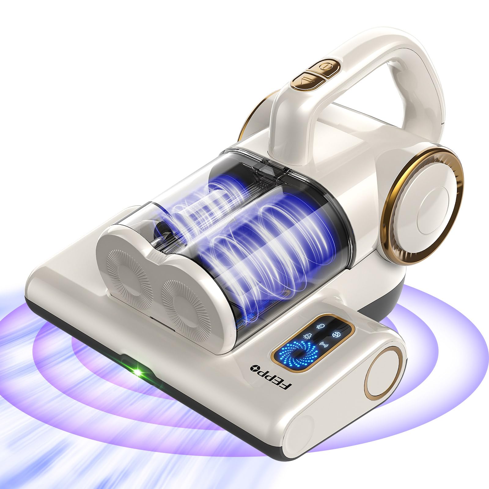 FEPPO Mattress Vacuum Cleaner, 16Kpa Bed Vacuum Cleaner with 253.7nm UV-C Light,