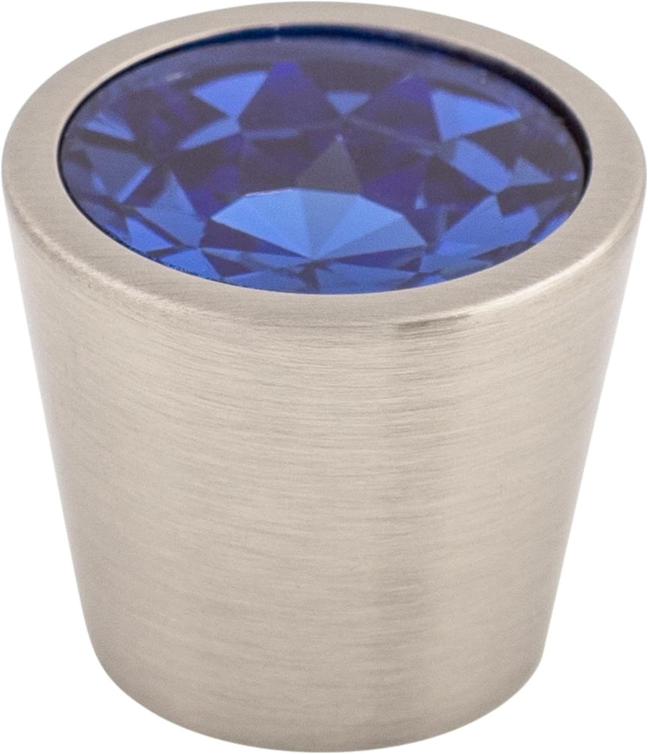 Top Knobs TK132BSN Crystal Center Knob w/Brushed Satin Nickel Shell Nickel