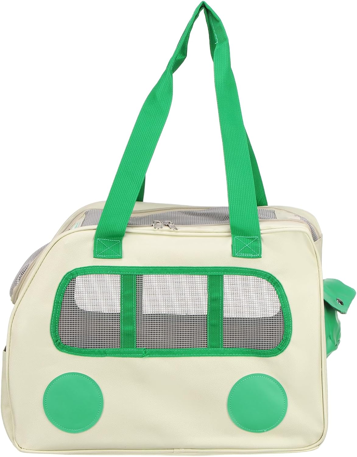 Pet Carrier, Portable and Ventilated, Oxford Cloth, Dogs Cats and Little Animals Travel Bag 16.93" Up to 16.5 Lbs, (White), Intended for Hiking/Camping/Traveling