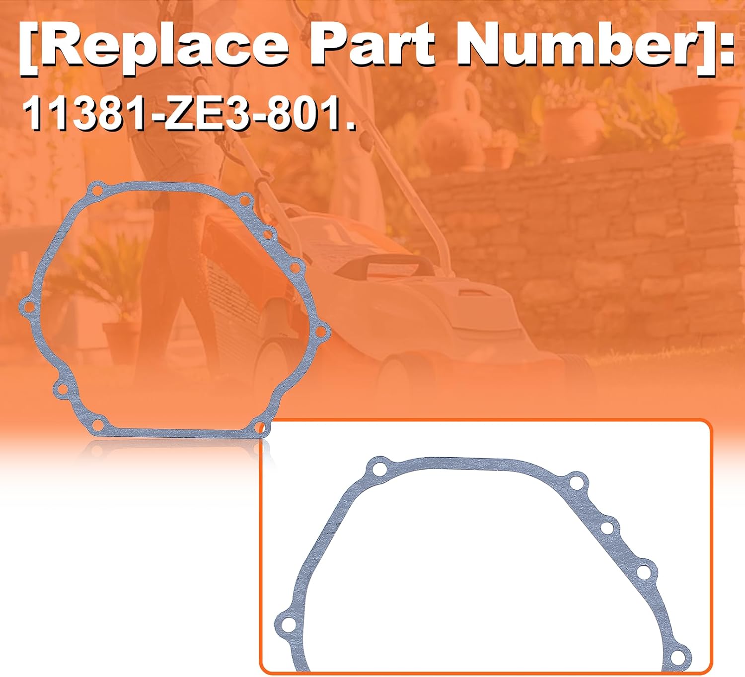 10Pcs for Honda GX390 13HP GX340 11HP Crankcase Cover Sump Gasket 11381ZE3801, 10Pcs Crankcase Gasket.