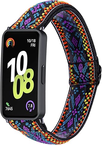 Replacement Belt For HUAWEI Band 10 Dedicated Nylon Elastic Elastic Rubber Band Braided For HUAWEI Band 9/8 Sports Band Replacement Stretch Band Strap Easy Installation