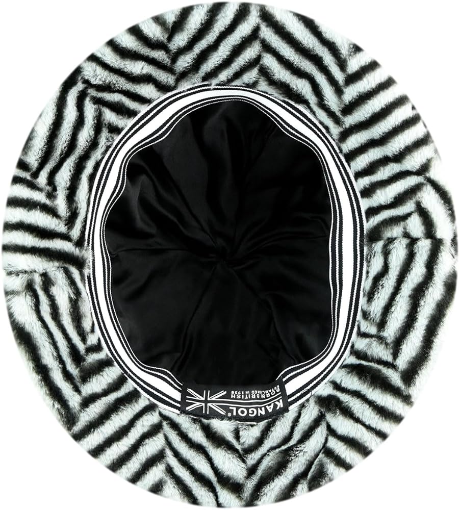 Kangol Faux Fur Casual - Grey Herringbone/S Grey Herringbone