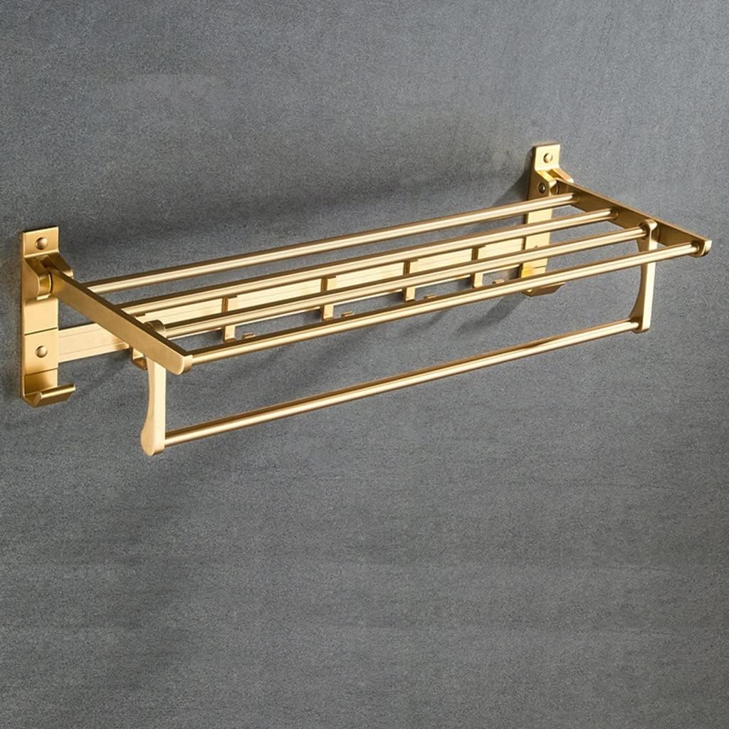 Towel Racks, Bathroom Towel Rack Wall Mounted Towel Holder,Space Aluminum Bathroom Towel Rack,Towel Bar,Bath Towel Holder,Wall Mounted Bathroom Shelf (A 60cm a)