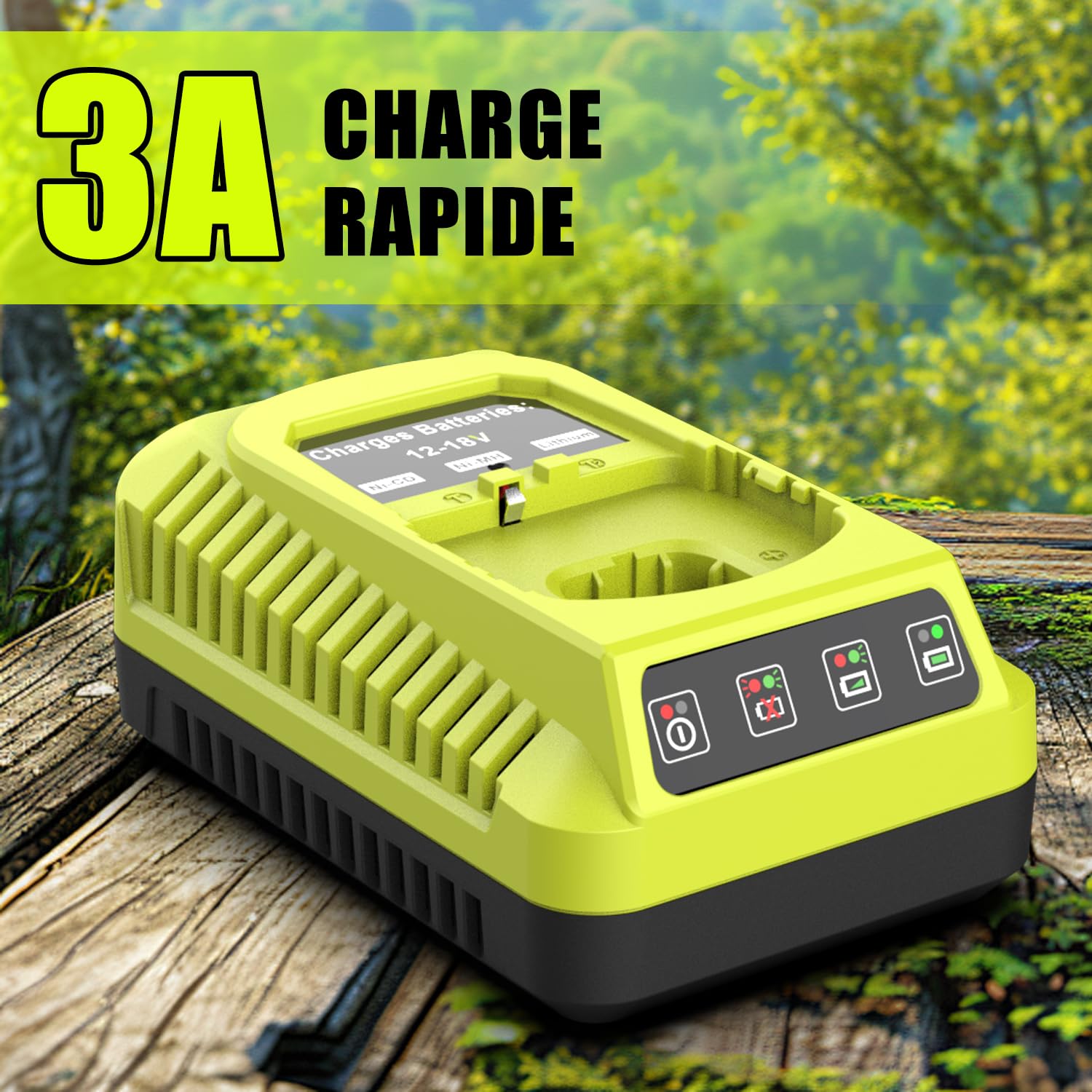 P117 Chargeur de Rechange pour Ryobi P118 12V-18V | Compatible avec Ryobi One+, P108 P107 P104 P105 P102 P103