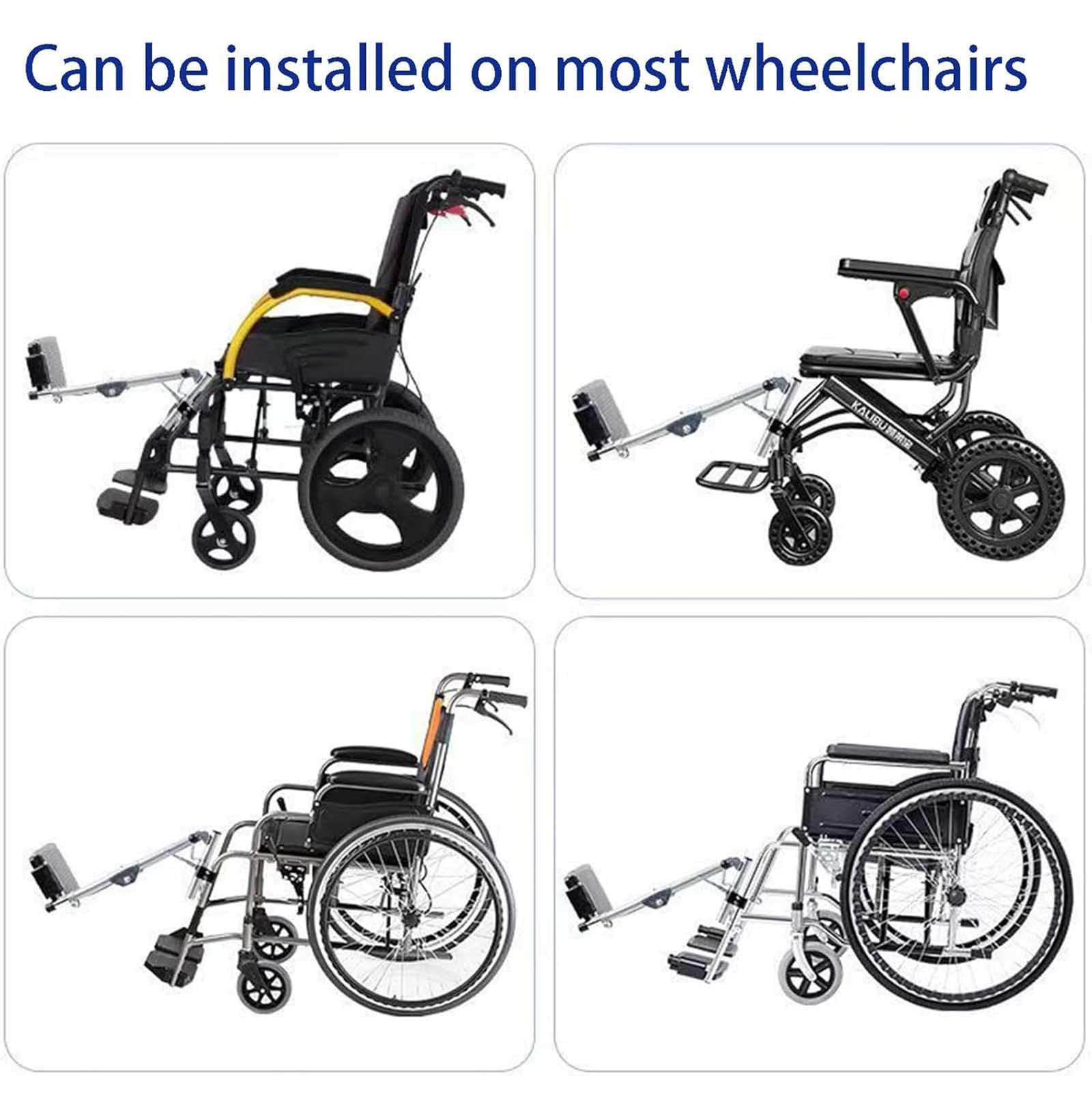 Reposapiés universal para silla de ruedas con ángulo ajustable y cojines para apoyo ortopédico y recuperación de lesiones