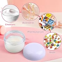 Vista 6 de RONRONS 10 tarros de viaje de 0.7 onzas líquidas para cremas a prueba de fugas, mini recipientes de viaje con tapas, tarro pequeño para bálsamo