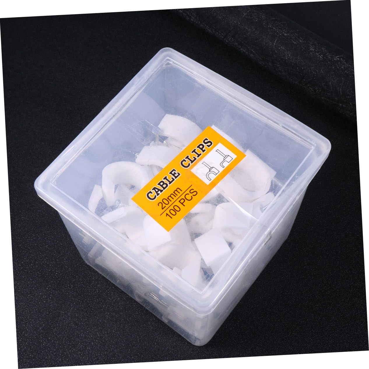NUOBESTY 100stücke Kabelclips Weiß Pvc-klemmen Mit Stahlnägeln Rohrhalterungen Für Elektriker Draht-wandbefestigungshalter Kabelschellen Weiß