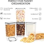 Vtopmart Set of 9 Airtight Food Storage Containers with Lids,Plastic Kitchen Pantry Organizers and Flour Storage,Dry Food Keepers, 2L Cereal Containers with 24 Labels,Black