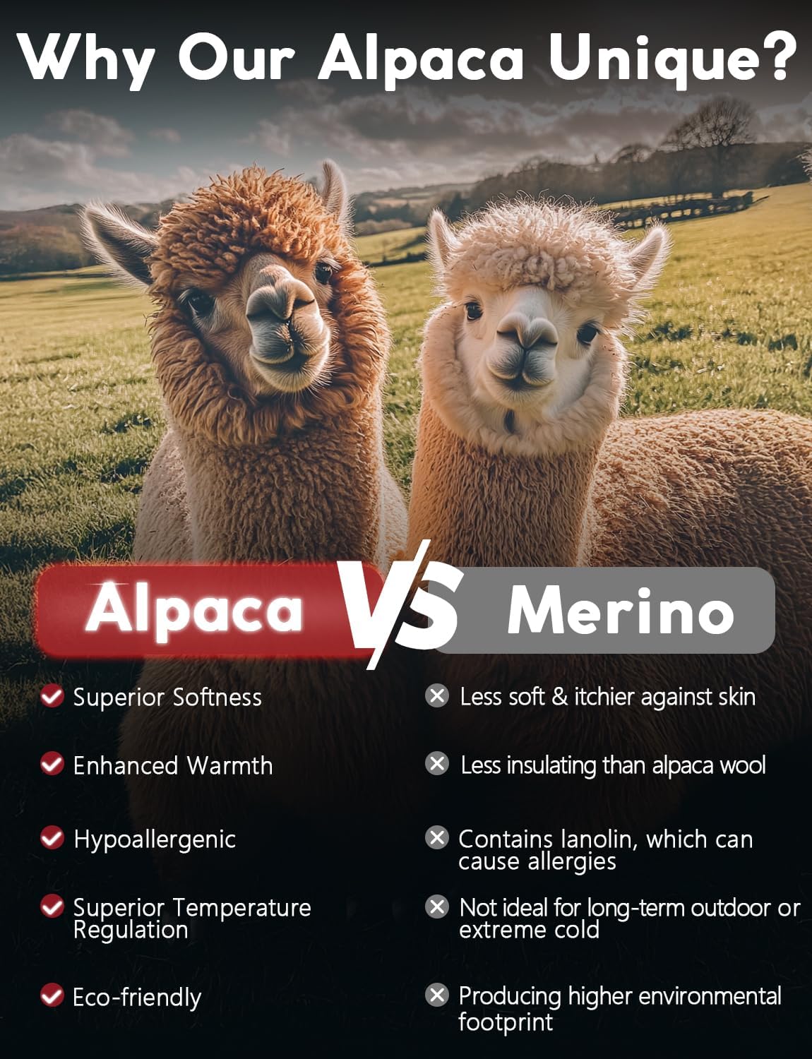 Alpaca Wool Heavyweight Crew Socks for Winter Hiking Boot Casual Socks Cold Weather Thermal Warm Thick Breathable - Image 6