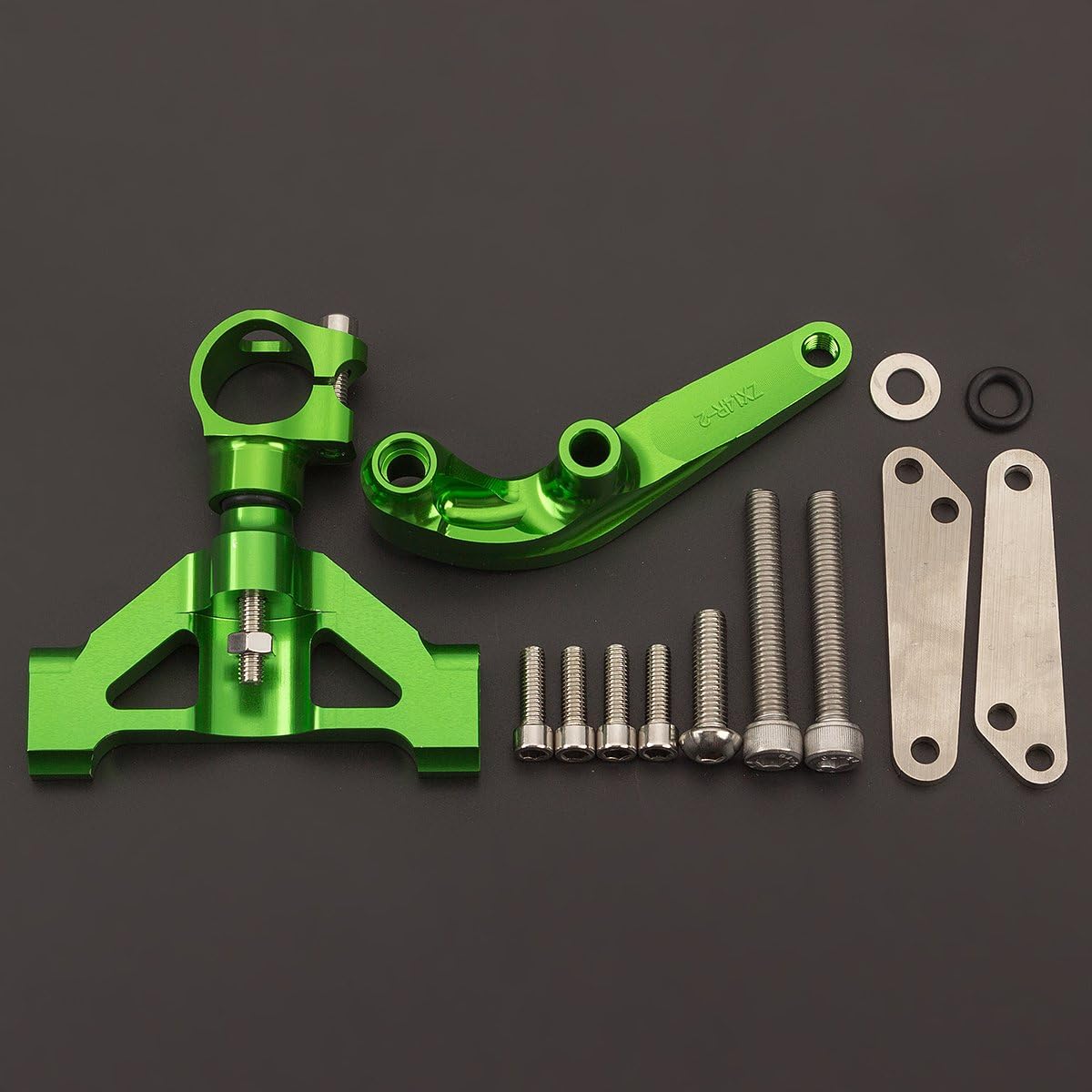 FXCNC Racing Motorcycle CNC Steering Damper Stabilizer Buffer Mounting Bracket Kit Compatible with ZZR1400 NInja ZX14R ZX14 2006-2020
