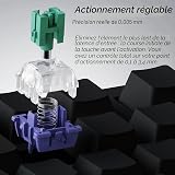 MCHOSE Jet 75 Clavier Gamer, Clavier Magnétique Filaire 75% - 4