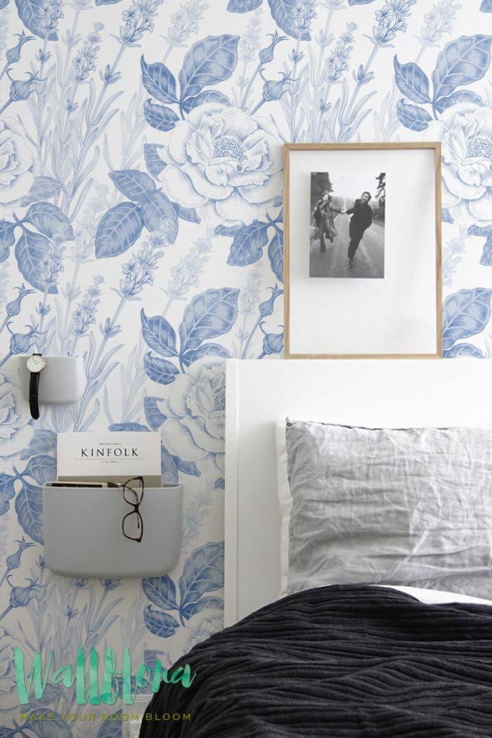 Rose Pattern Wallpaper Rose Wallpaper Removable Rose