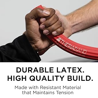 THERABAND FlexBar Resistance Bar, Light, Red Flex Therapy Bar for Physical Therapy, Wrist & Forearm Exercise Equipment, Non Slip Grip, Compact Design