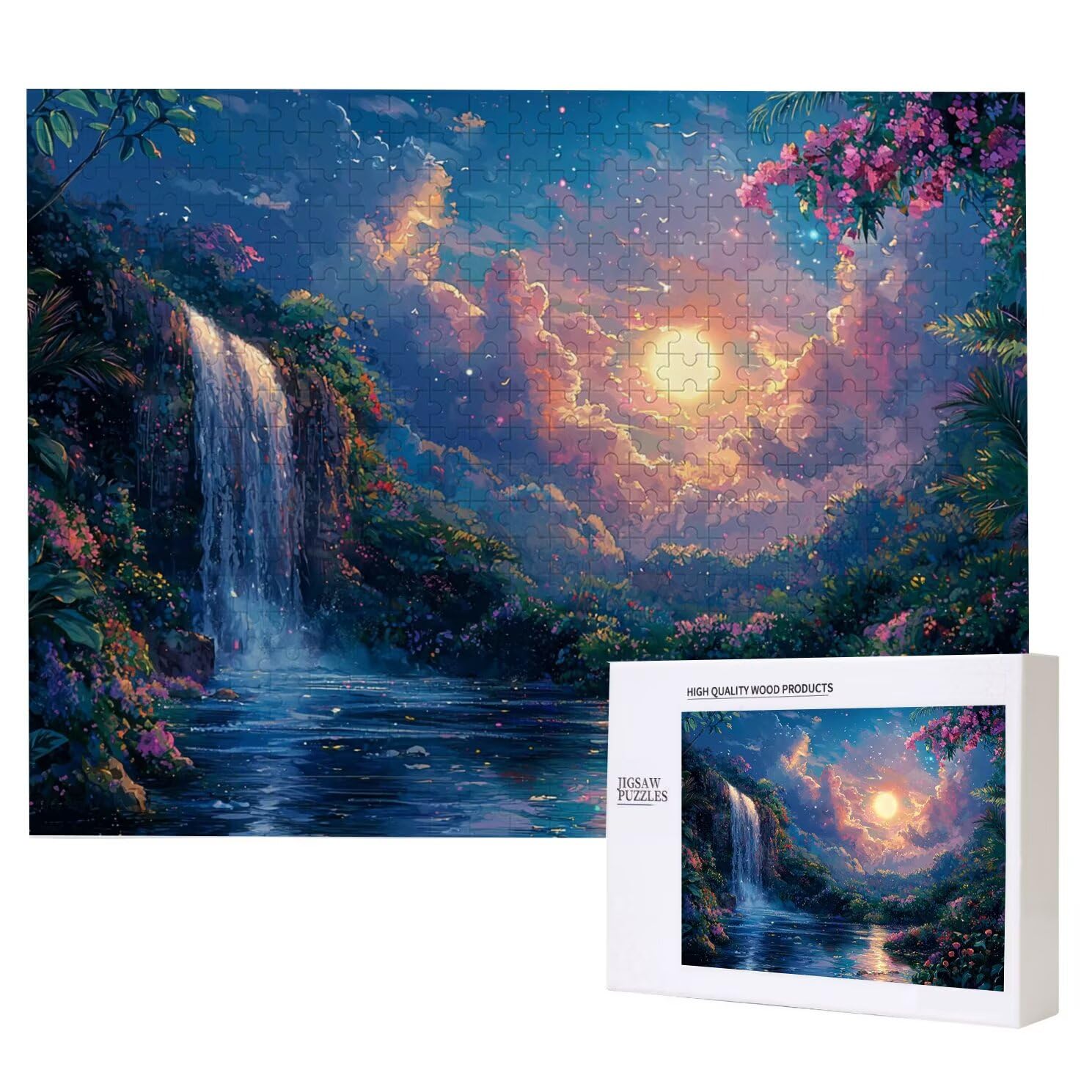Puzzle dla dorosłych, 6000 sztuk, trudne drewniane puzzle, gra, gra logiczna, gra ręczna, dekoracja rodzinna, kreatywna rozrywka, prezent 105 x 179 cm księżyc krajobraz K0F-491